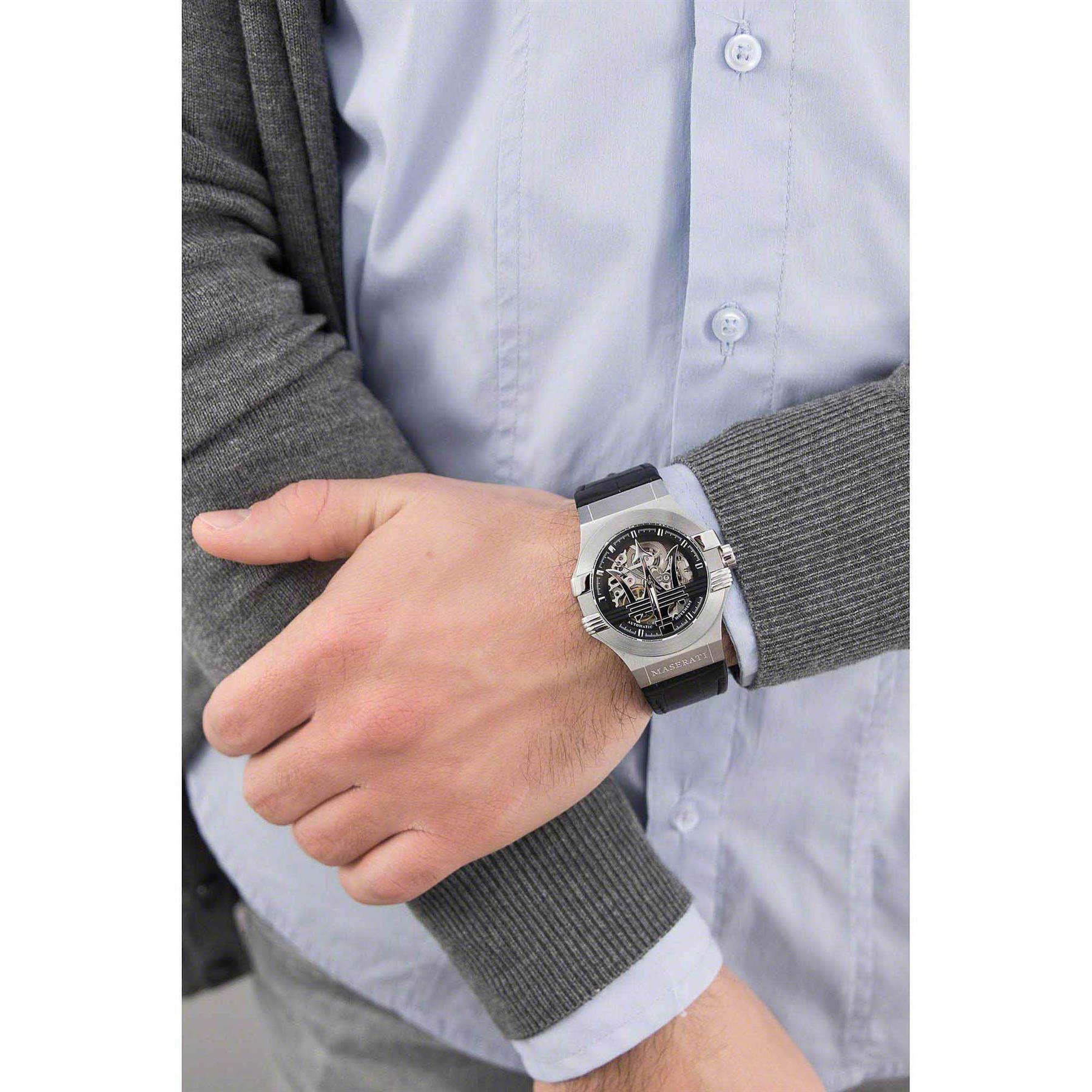 Maserati R8821108001 Potenza Automatik Schwarzes Zifferblatt Herren Uhr Maserati R8821108001 Potenza Automatik Schwarzes Zifferblatt Herren Uhr